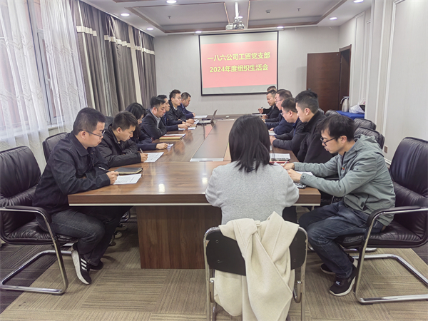 3月19日上午，一八六公司工贸党支部在太乙路办公楼六楼会议室召开了2024年度组织生活会。摄影：田红建 (1).jpg